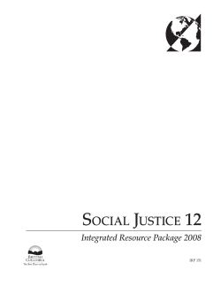 Social Justice 12 - Province of British Columbia