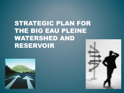 strategic plan for the big eau pleine watershed and reservoir
