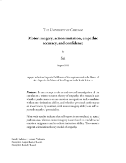 Motor imagery, action imitation, empathic accuracy, and confidence