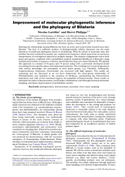 Improvement of molecular phylogenetic inference and the