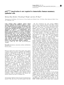p16INK4a inactivation is not required to immortalize human