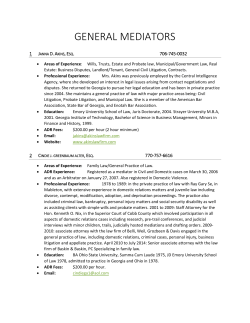 general mediators - Office of Dispute Resolution