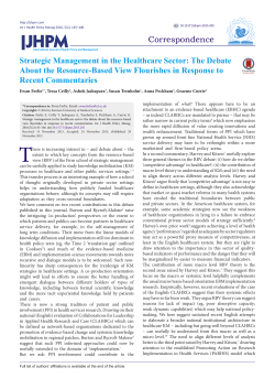 - International Journal of Health Policy and Management