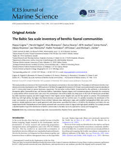 The Baltic Sea scale inventory of benthic faunal communities