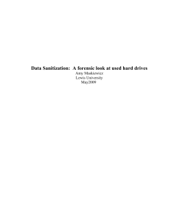 Data Sanitization: A forensic look at used hard drives