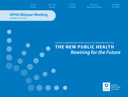 Read this report - American Public Health Association