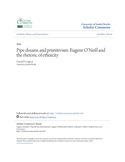 Pipe dreams and primitivism: Eugene O`Neill