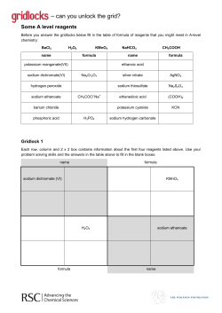 Some A-level reagents