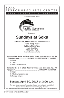 program booklet - Soka University