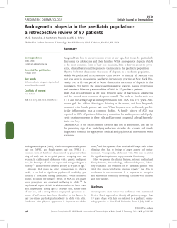 Androgenetic alopecia in the paediatric population: a retrospective