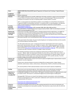 UNICEF/UNDP/World Bank/WHO Special Programme for Research