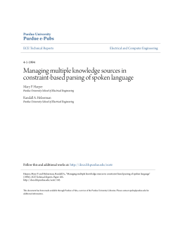Managing multiple knowledge sources in constraint - Purdue e-Pubs