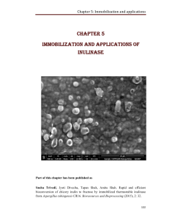 chapter 5 immobilization and applications of inulinase