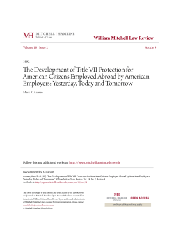 The Development of Title VII Protection for American Citizens