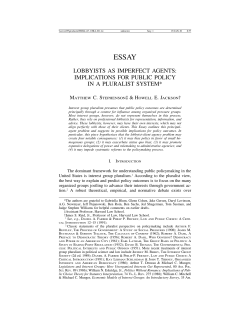 lobbyists as imperfect agents: implications for