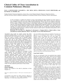 Clinical Utility of Chest Auscultation in Common