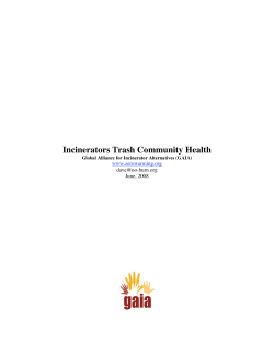 Incinerators Trash Community Health