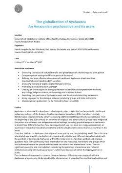 The globalization of Ayahuasca An Amazonian
