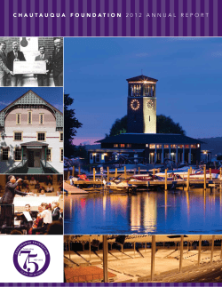 chautauqua foundation 2012 annual report