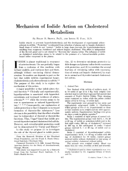 Mechanism of Iodide Action on Cholesterol Metabolism