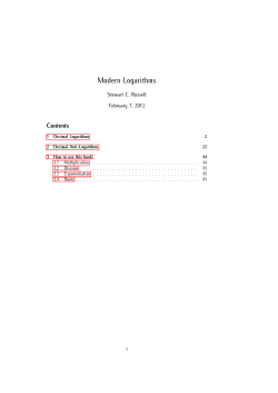Russell`s Modern Logarithms