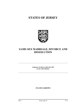 Same-sex marriage, divorce and dissolution.