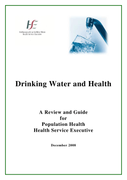 Drinking Water and Health