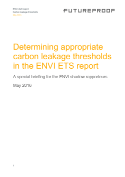 Determining appropriate carbon leakage