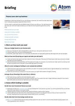 Finance your start-up business