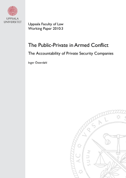 The Public-Private in Armed Conflict