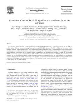Evaluation of the MODIS LAI algorithm at a coniferous forest site in