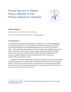 Prison Stories II - Center on Juvenile and Criminal Justice