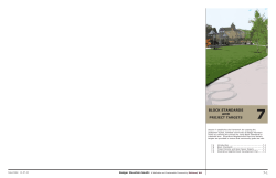 BLOCK STANDARDS AND PROJECT TARGETS