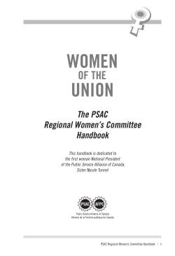 RWC Handbook - PSAC Prairie Region