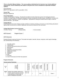 Biology for Majors - South Arkansas Community College