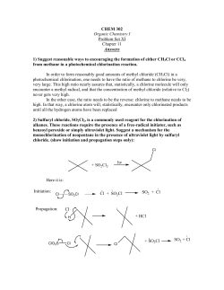 CHEM 302 Organic Chemistry I Problem Set XI Chapter 11 Answers