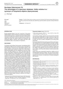 Novitates Gabonenses 70. The advantages of a specimen database