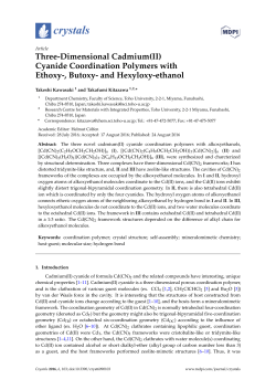 Three-Dimensional Cadmium(II) Cyanide Coordination Polymers
