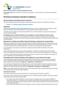 Exhaust emissions standard compliance - Printable - VIRMs