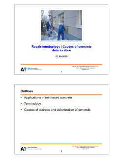 Mon 07.09.2015 (10:00 - 12:00) Causes of Deterioration