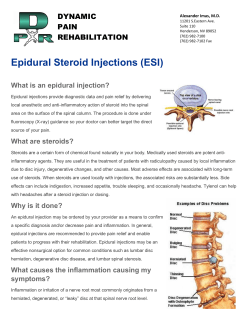 Epidural Steroid Injections (ESI)