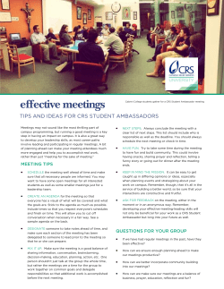 Effective Meetings