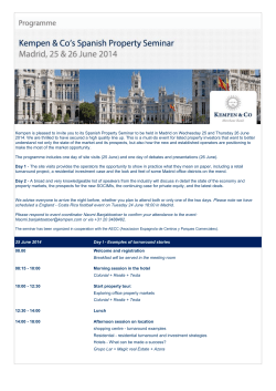 Kempen is pleased to invite you to its Spanish Property Seminar to