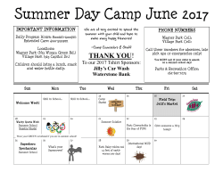 Summer Day Camp June 2017