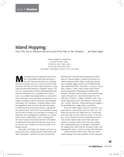 Island Hopping: From The Cay to Treasure Island to Lord of the Flies