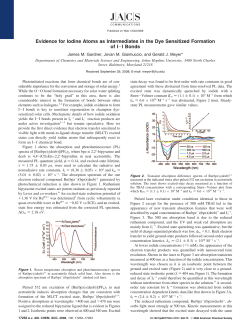 Evidence for Iodine Atoms as Intermediates in the Dye Sensitized