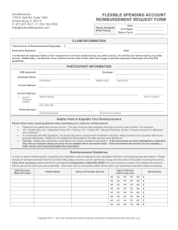 Flexible Spending Account Reimbursement Request Form