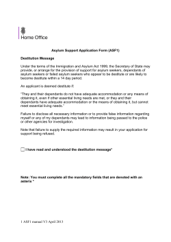 Asylum Support Form (ASF1) - UK Visas and Immigration
