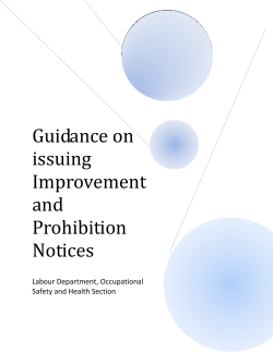 Guidance on issuing Improvement and Prohibition Notices
