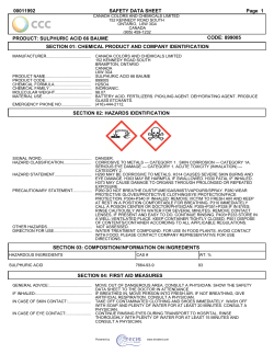 Safety Data Sheet - Canada Colors and Chemicals Limited